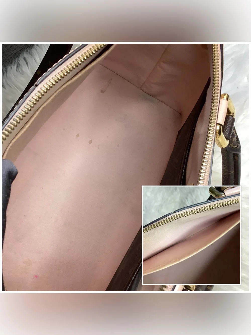 LOUIS VUITTON Rose Ballerine Vernis Miroir Tote Bag